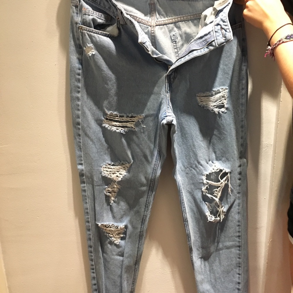 Distressed Mom Jeans
